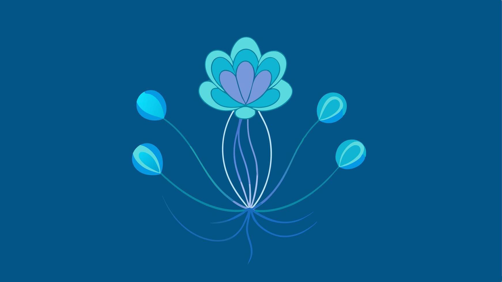 Deep Sea Jellyfish Floral Abstraction Seamless Marine vector
