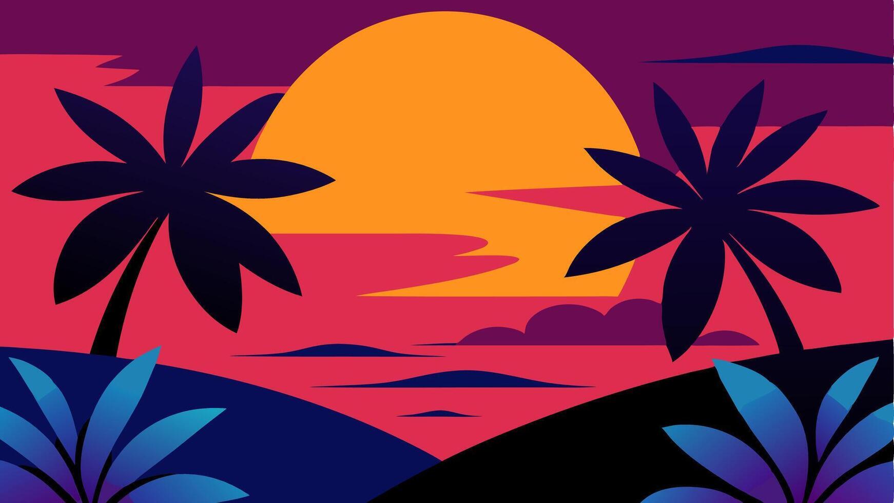 Lush Tropical Blooms in a Vibrant Textile Pattern for Fashion and Interior Design Projects vector