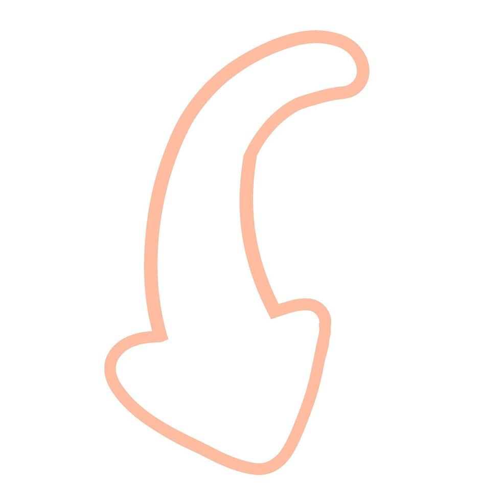 Arrow Brush Outline Sketch vector