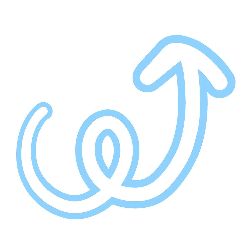 Pastel Arrow Brush Outline vector