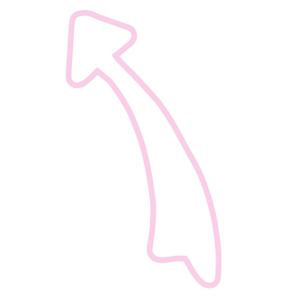 Cute Arrow Sketch Outline vector