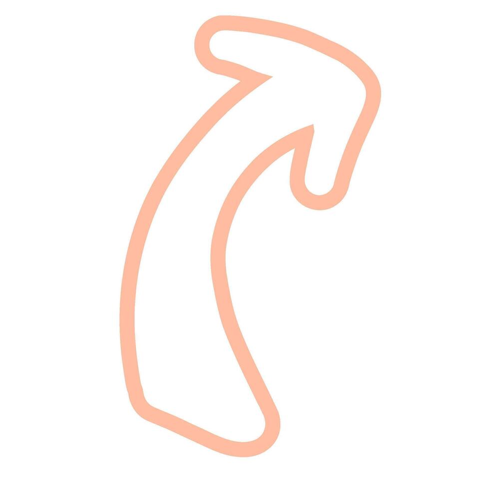 Pastel Arrow Doodle Brush vector