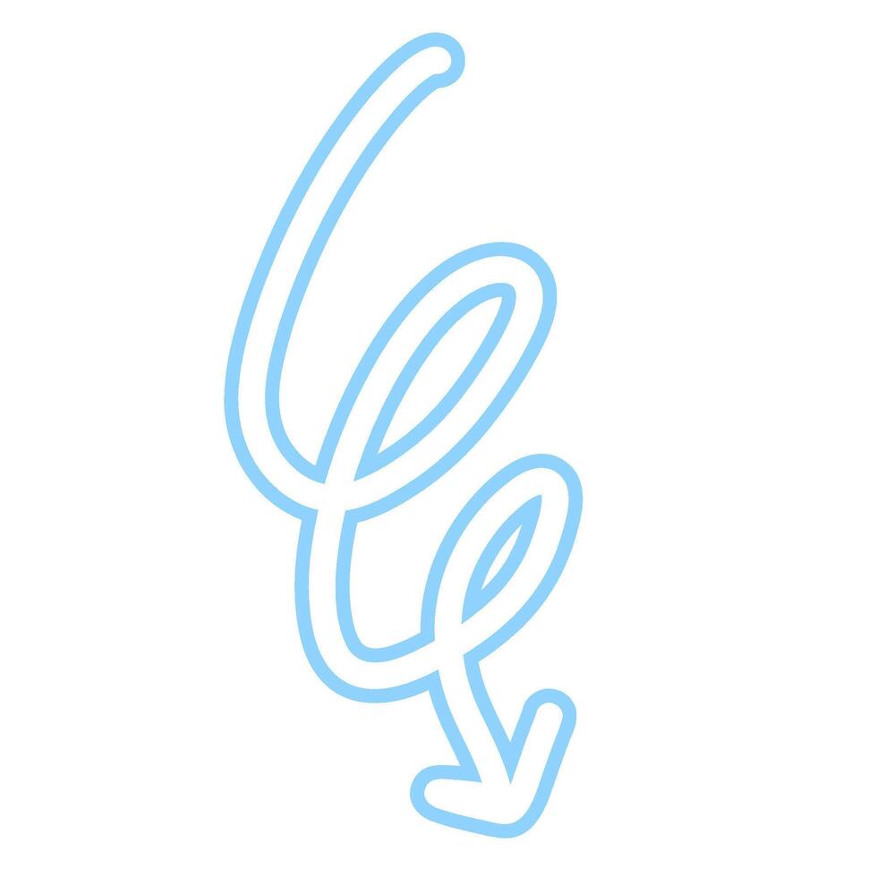Cute Arrow Outline Art vector