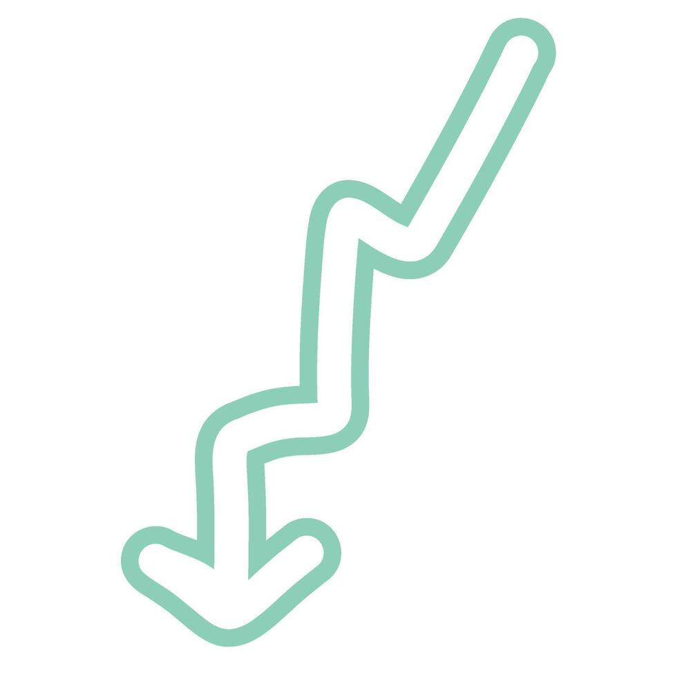 Hand Drawn Colorful Arrow vector
