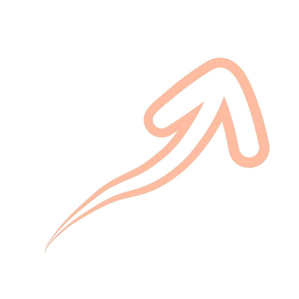 Cute Brush Arrow Doodle vector