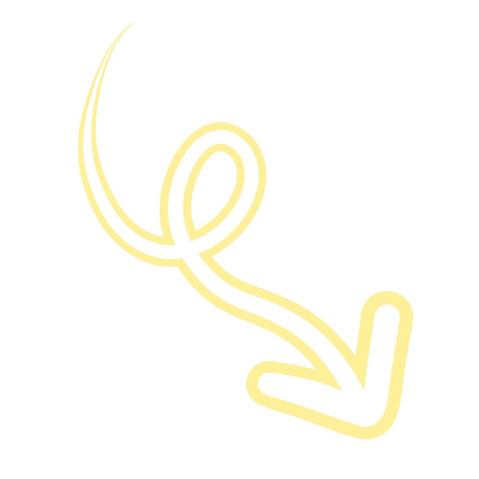 Hand Drawn Arrow Shape Art vector