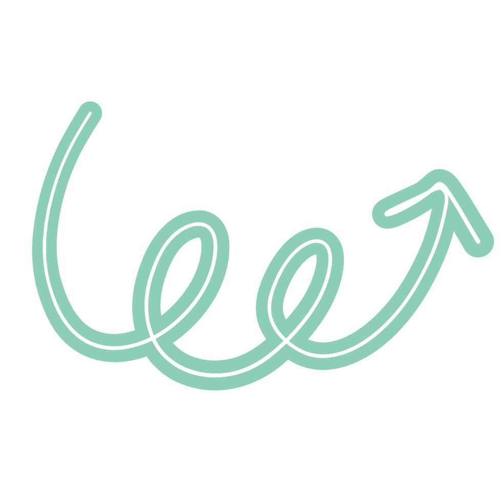 Brush Outline Arrow Shape vector