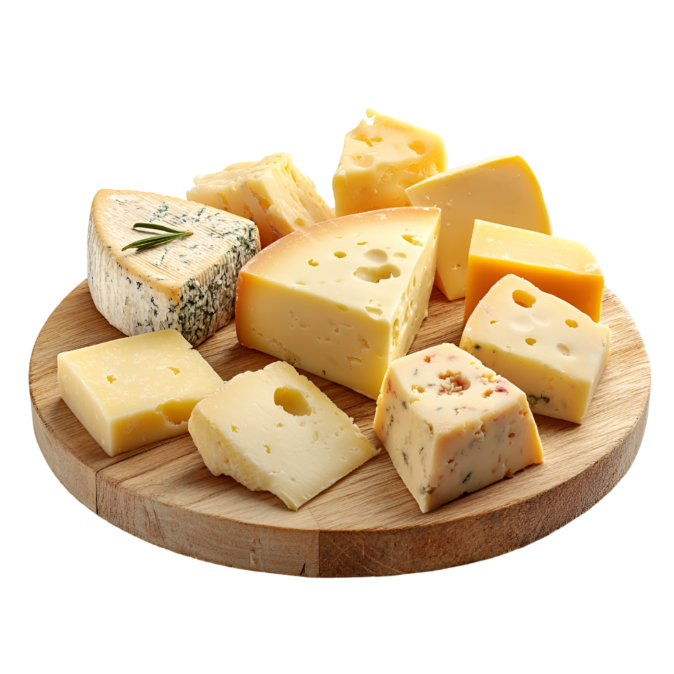 Realistic Parmesan Cheese Wedge With Grated Shavings On Transparent Background png