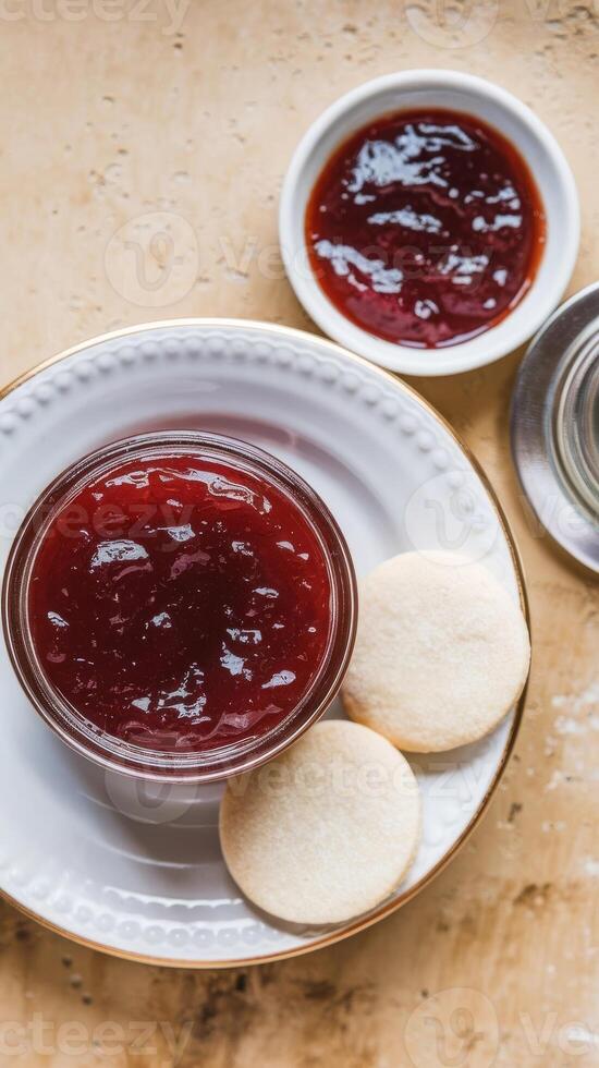 Homemade strawberry jam photo