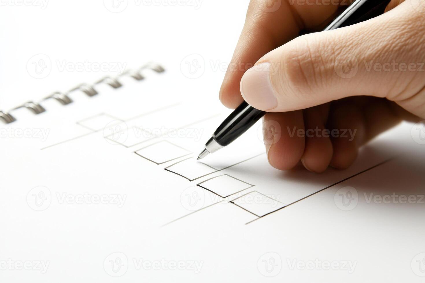 Hand writing checklist on paper photo