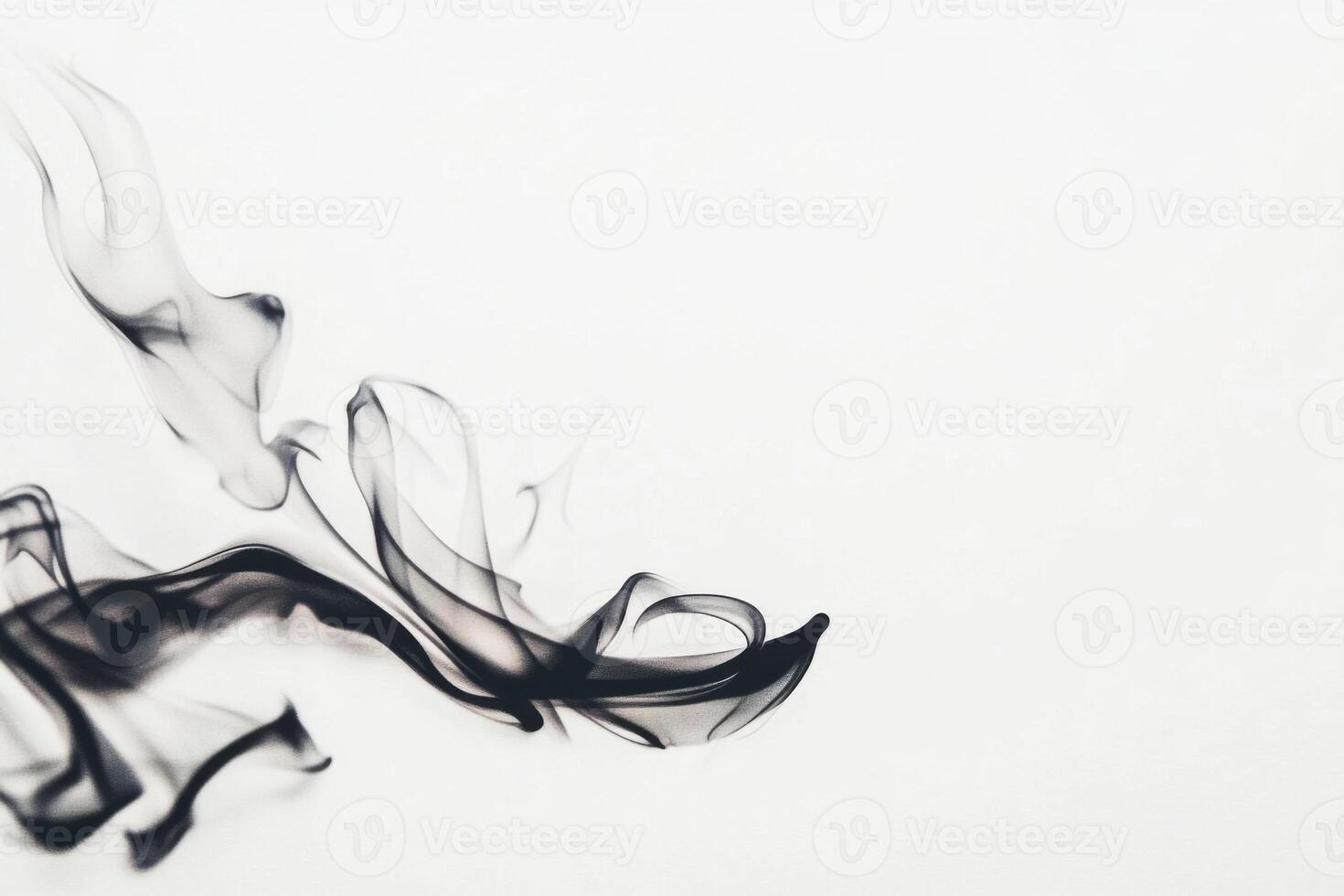 Smoke on white background photo