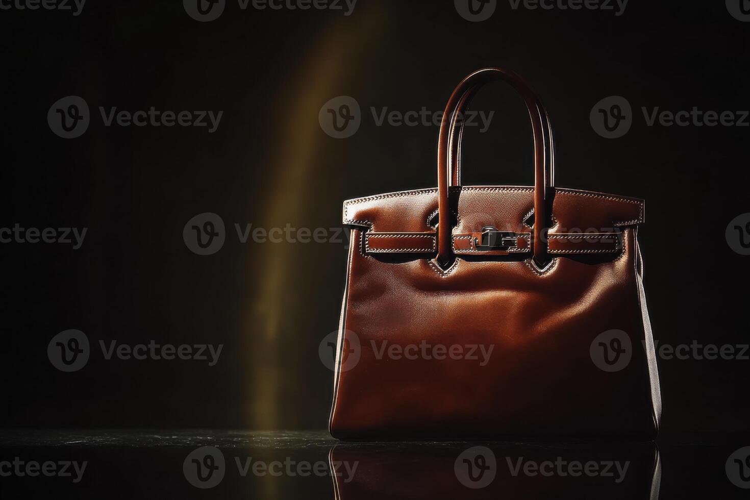 Luxury handbag displayed in studio realistic lighting and exquisite detail highlighting craftsmanship and elegance photo