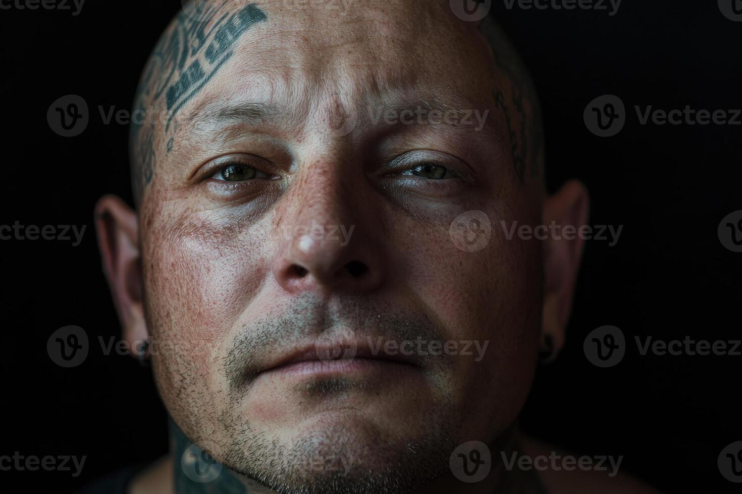 Powerful portrait of a homeless veteran revealing resilience and the struggle against societal neglect photo