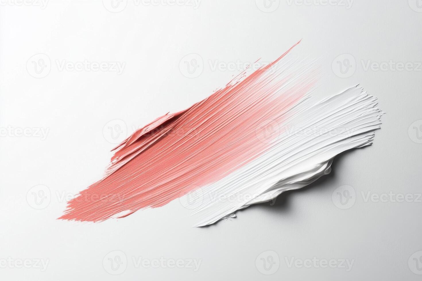 Creative lipstick smear on a pristine white background highlighting beauty and expression photo