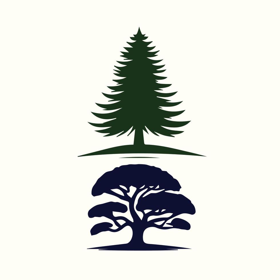 Tree logo design, illustration vector