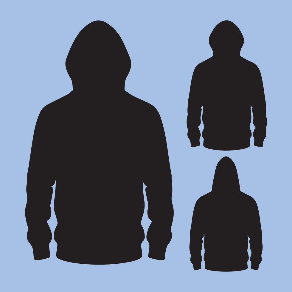 a black hoodie with a hood on it vector