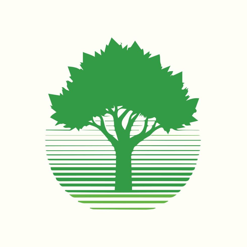 A green tree logo on a white background vector