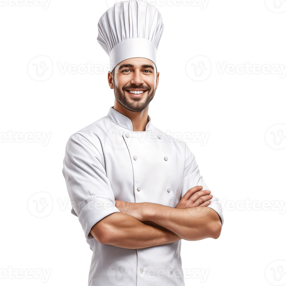 Happy Smiling Chef with Arms Crossed png