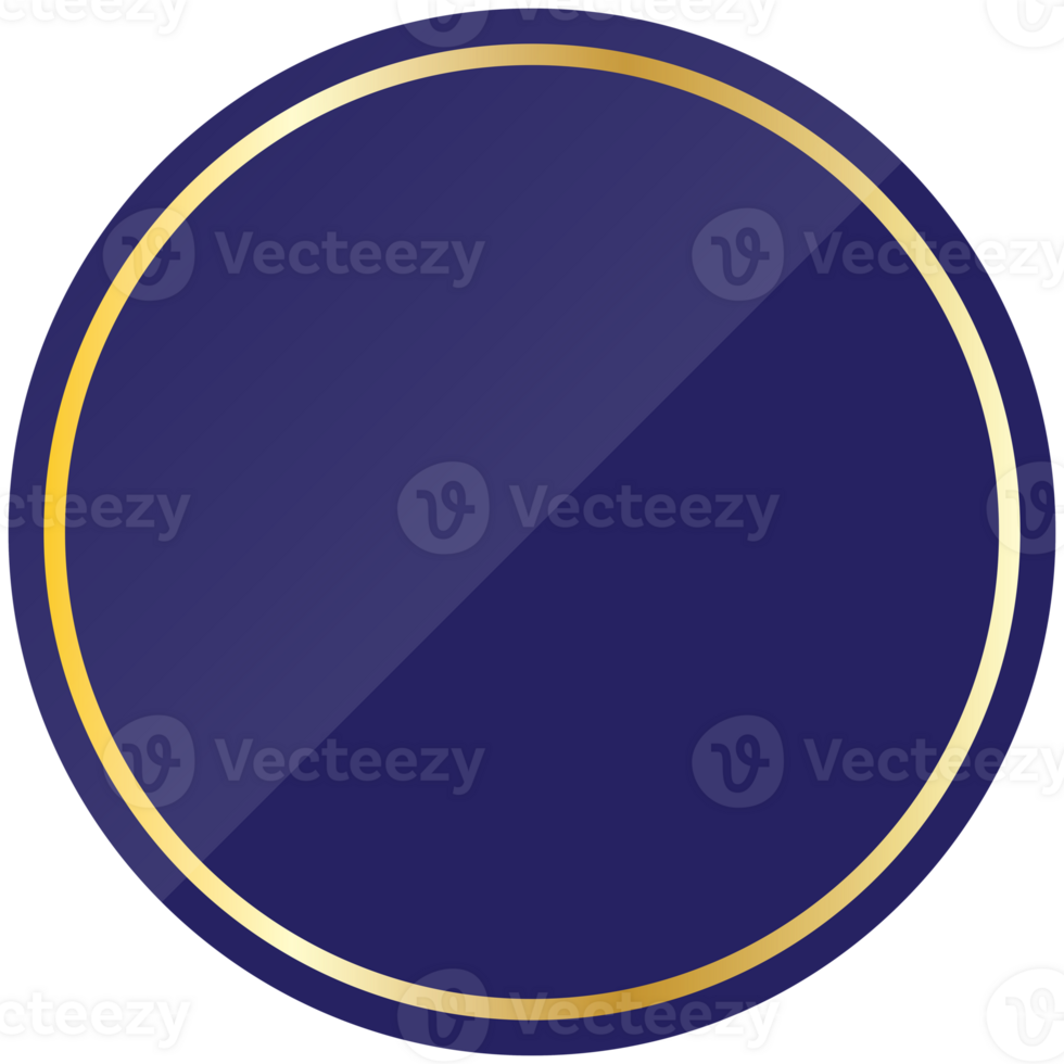Blue with Gold Circle Decoration png