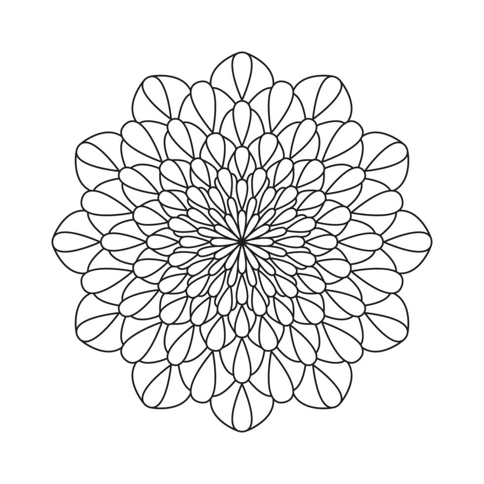 Ornamental Geometric floral mandala pattern design vector