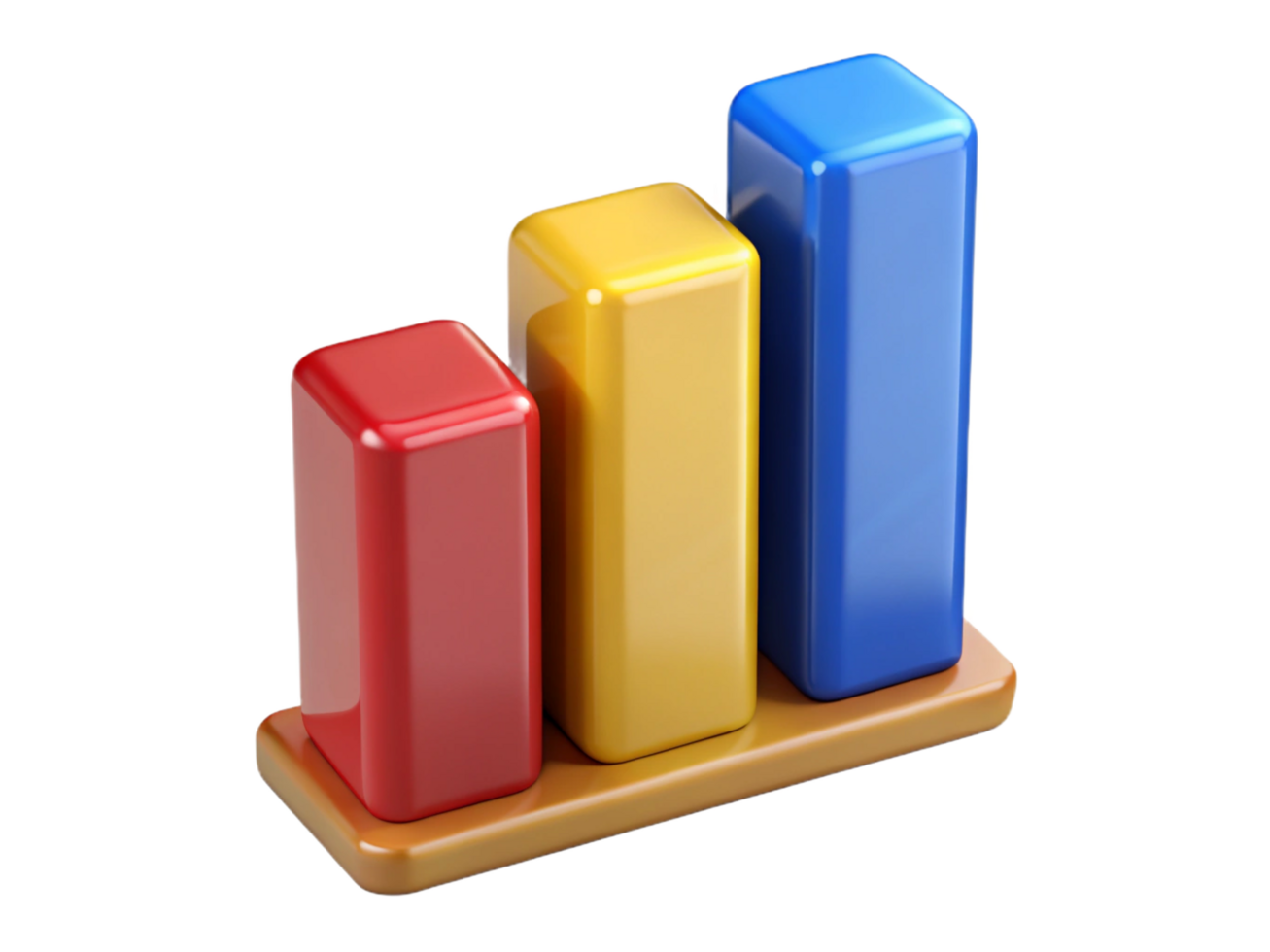 Colorful 3D Bar Graph Illustrates Growth png