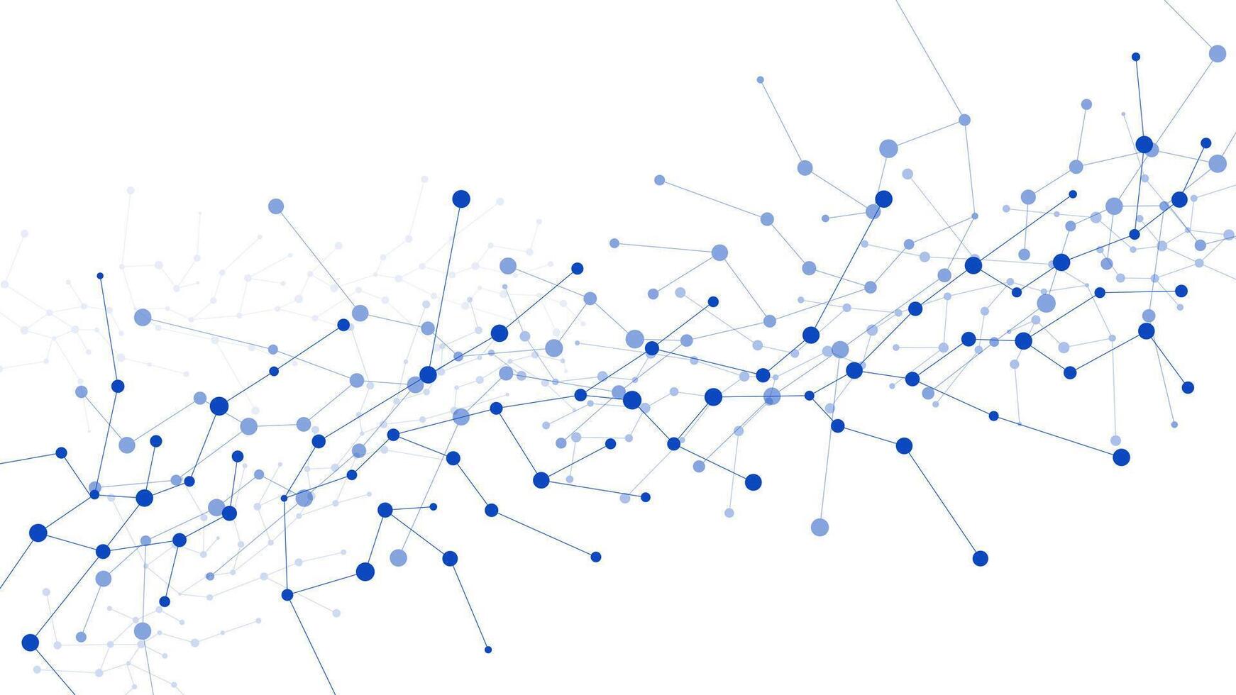 Scientific background with structure molecule, DNA, atom and neurons. Connecting lines and dots. Medical, chemistry and science design vector