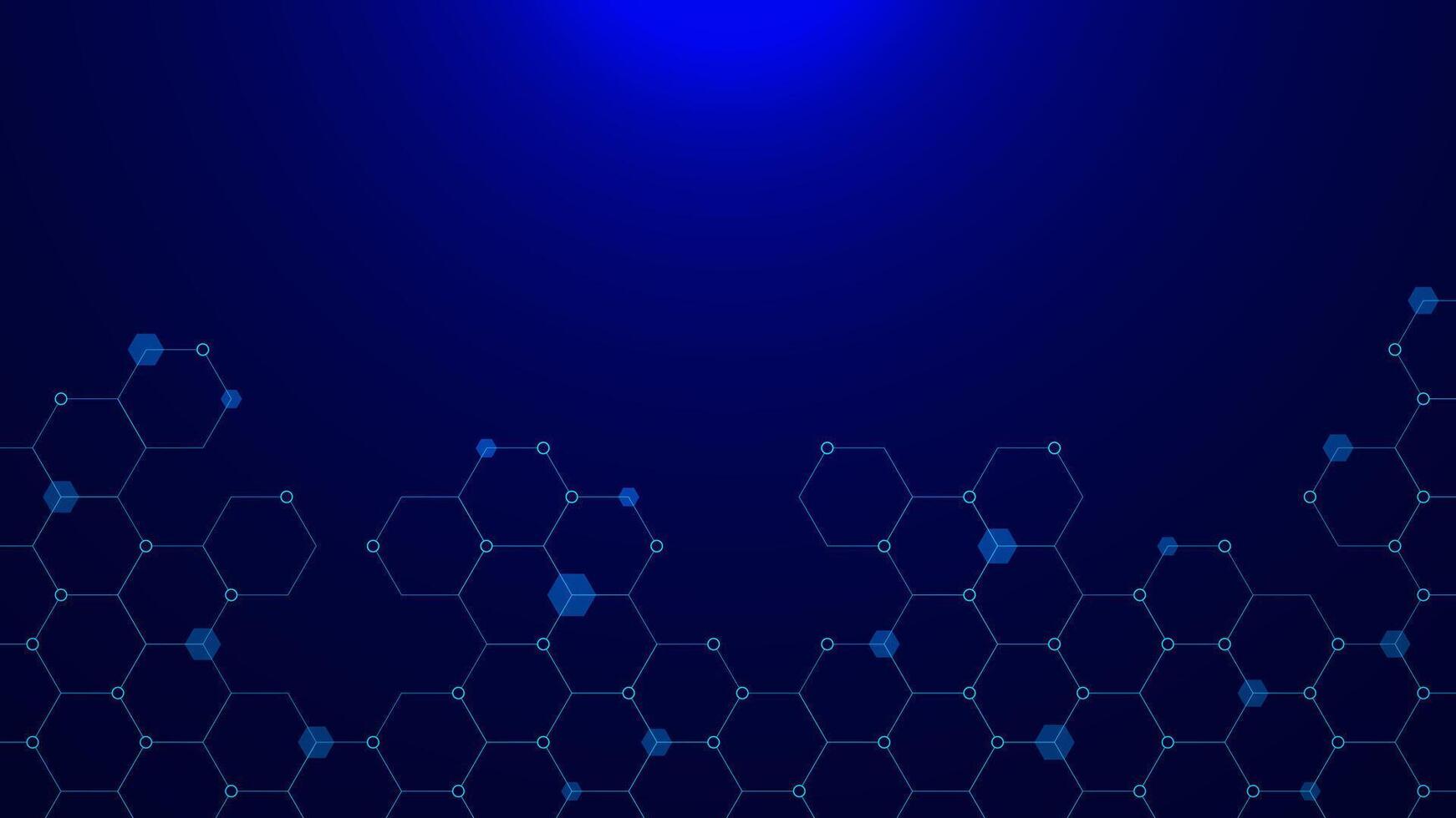 Abstract science and innovation technology background. Simple geometric design with hexagon pattern. Suitable for medicine and chemistry design vector