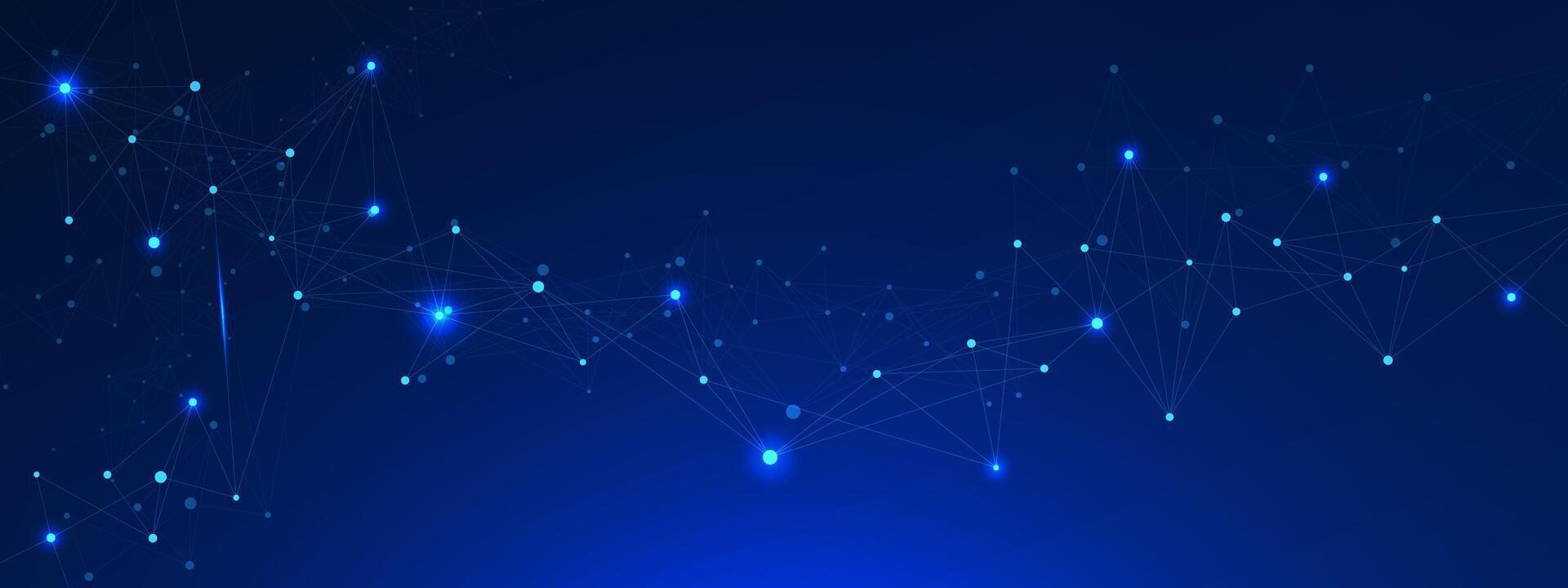 Abstract digital technology connect, big data, internet network connection and digital marketing IoT internet of things with polygonal vector