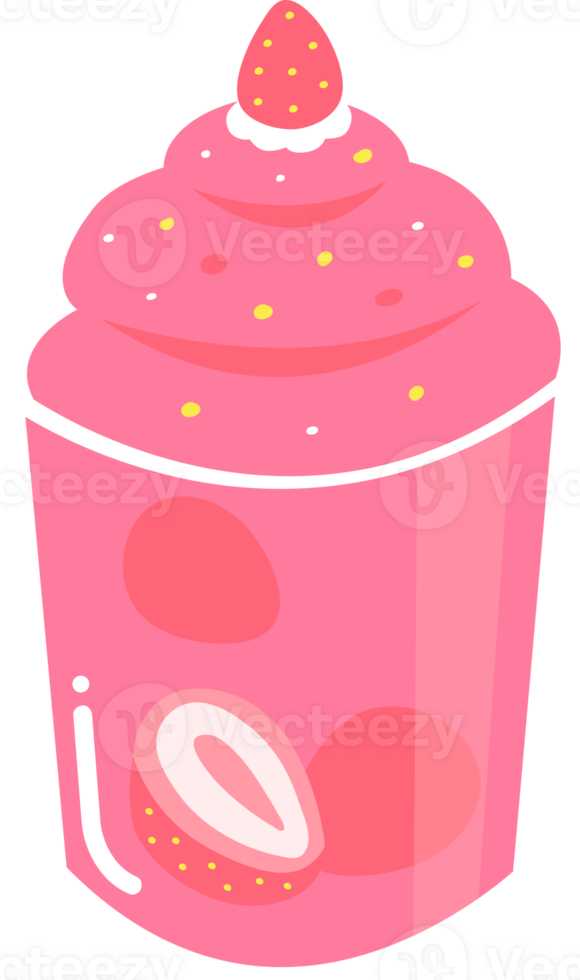 Strawberry Milkshake for Strawberry Season in Spring png
