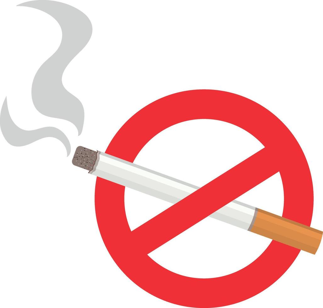 Isolated no smoking sign, no smoking. vector