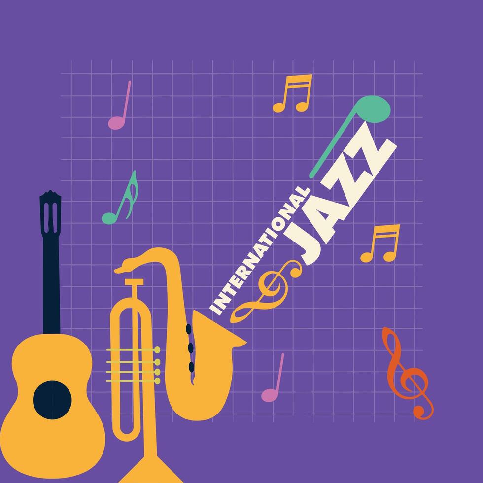Internasional Jazz Day festival vector