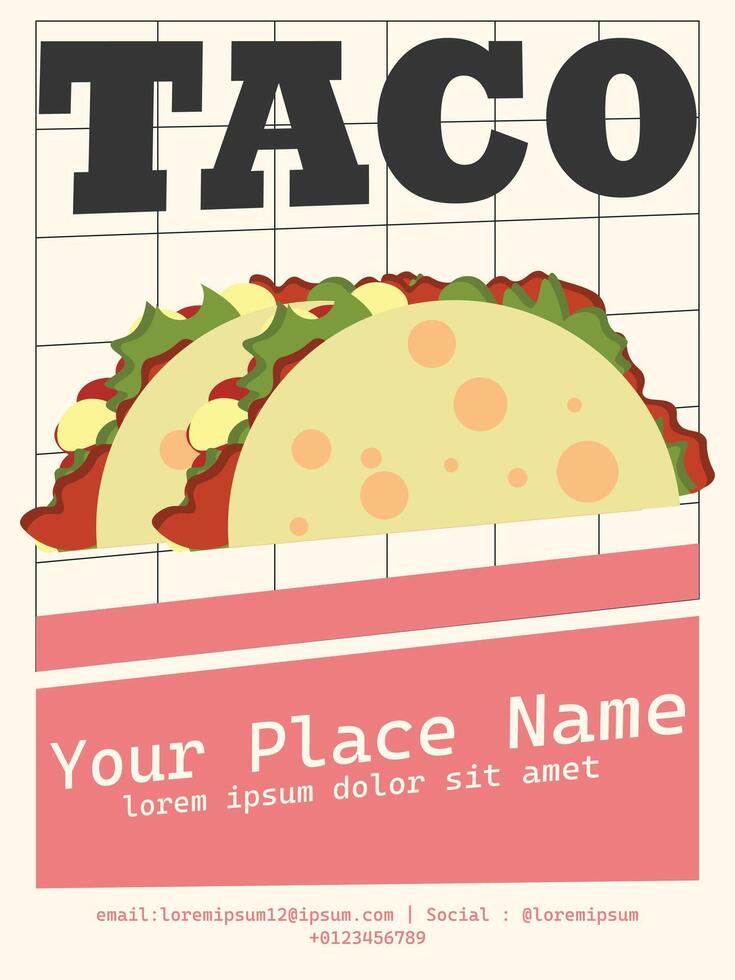 taco tuesday design poster vector