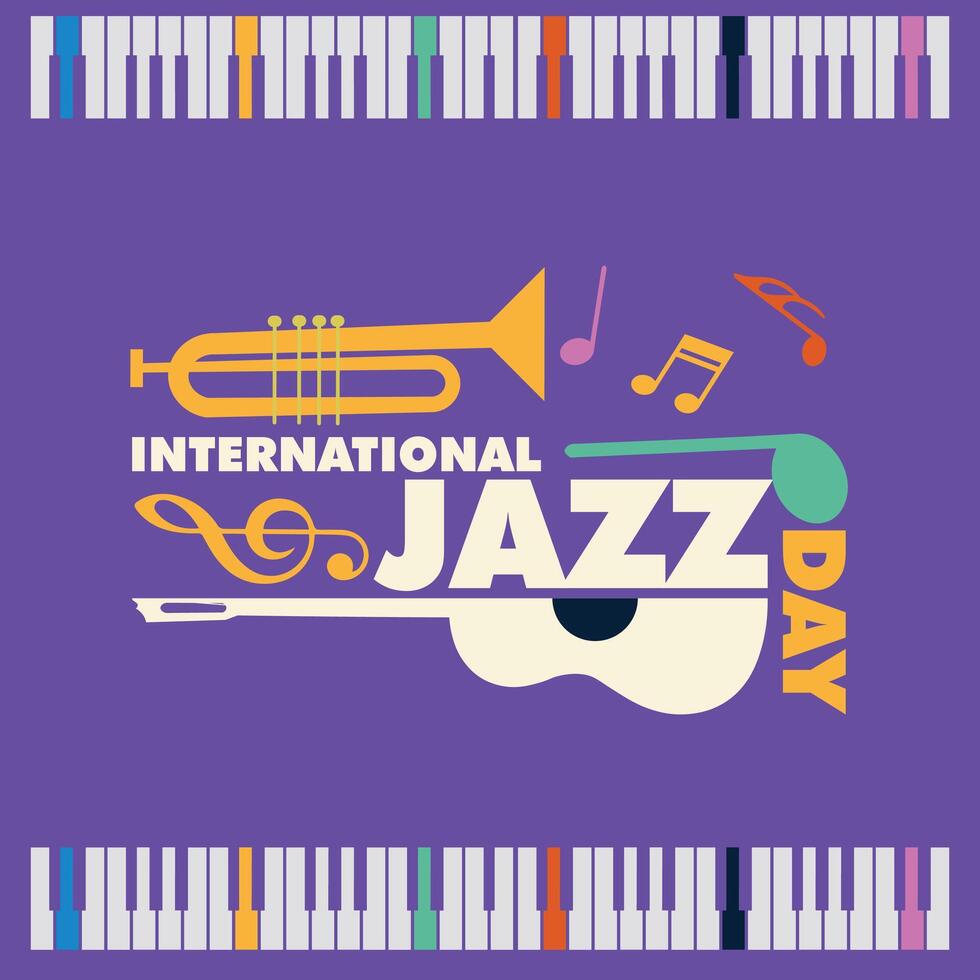Internasional Jazz Day celebrate vector