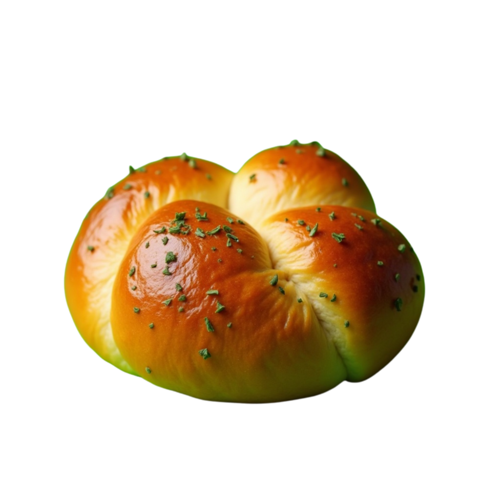 A twisted bread roll featuring a glossy. png