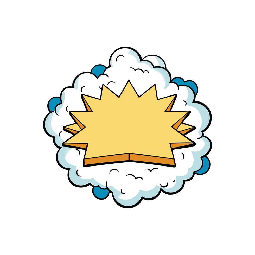 Comic Style Explosion Bubble with a Blank Space for Custom Text or Effects vector