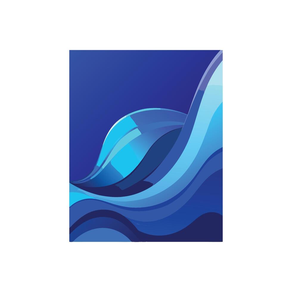 Tranquil Blue Gradient Background Illustration Design vector