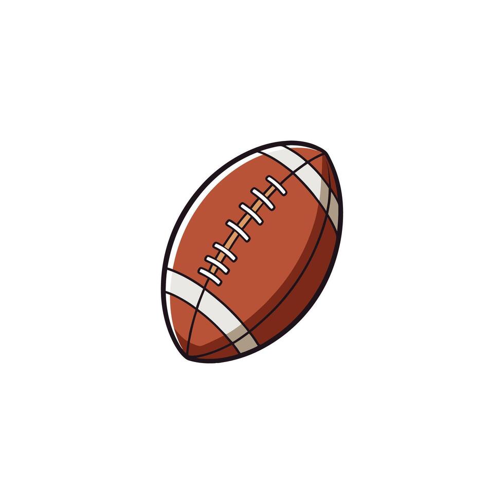 Gridiron Glory Dynamic American Football Illustration on White Background vector