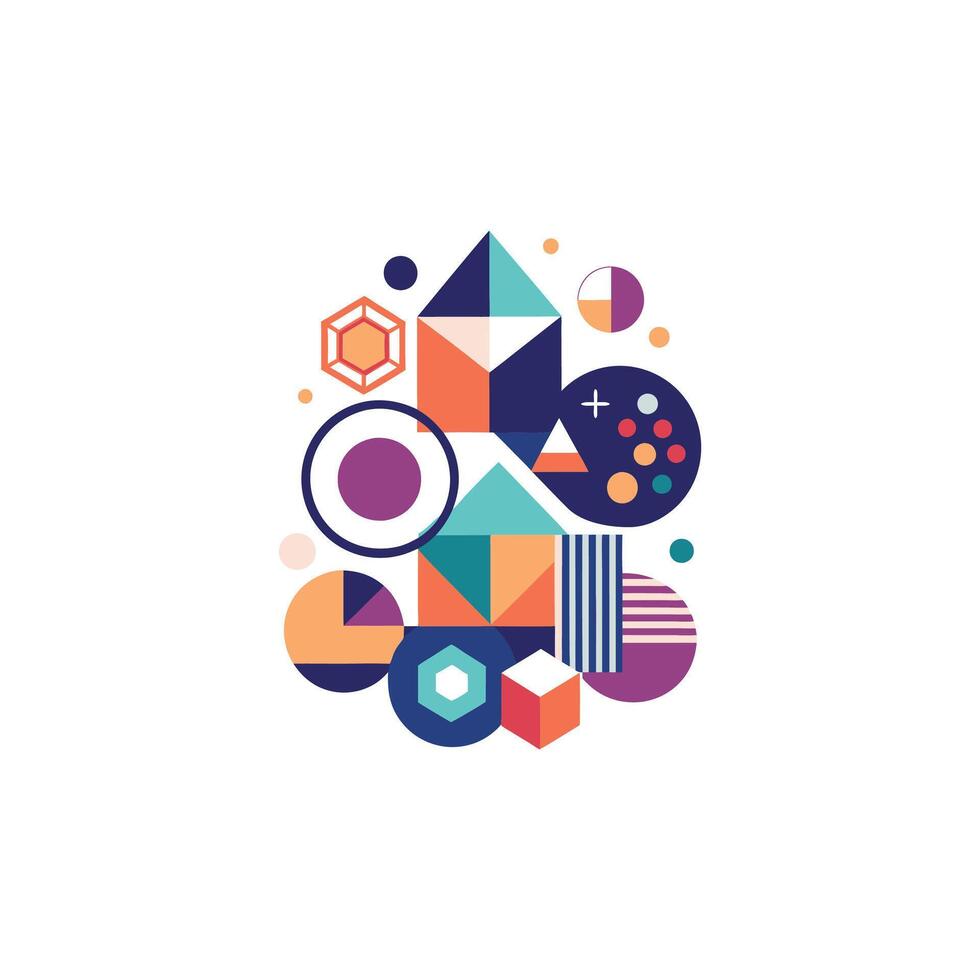 Abstract Balance Creative Shapes Illustration Design vector