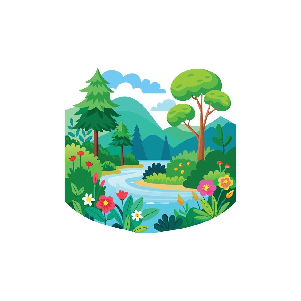 Evergreen Dreams Illustrations Inspired by Nature vector