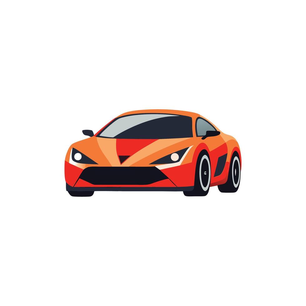High-Speed Racing Car Illustration Design on White Background vector