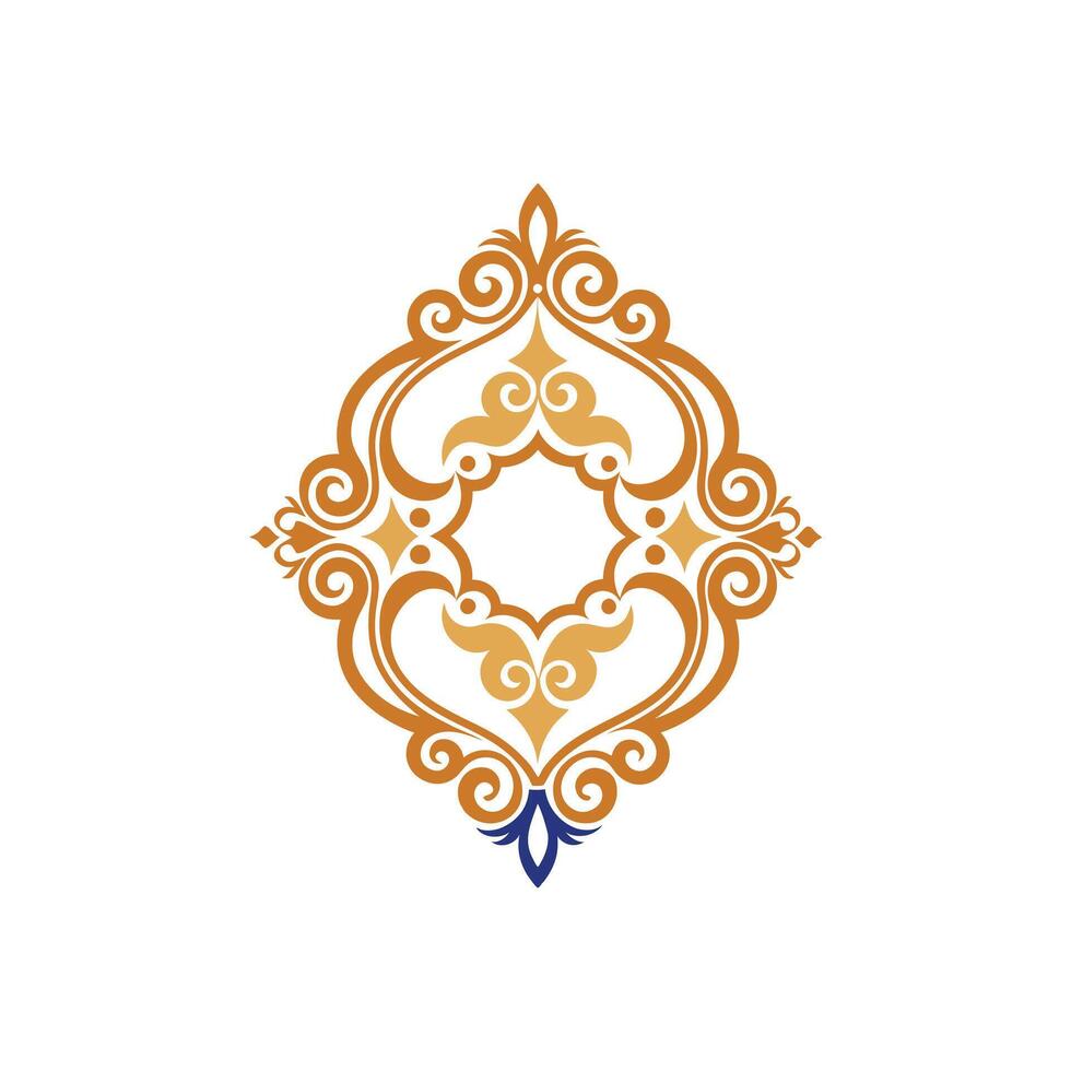 Elegant Border Frame Illustration Design On White Background vector