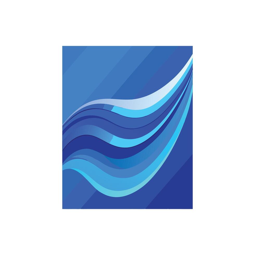 Abstract Blue Wave Background Design vector