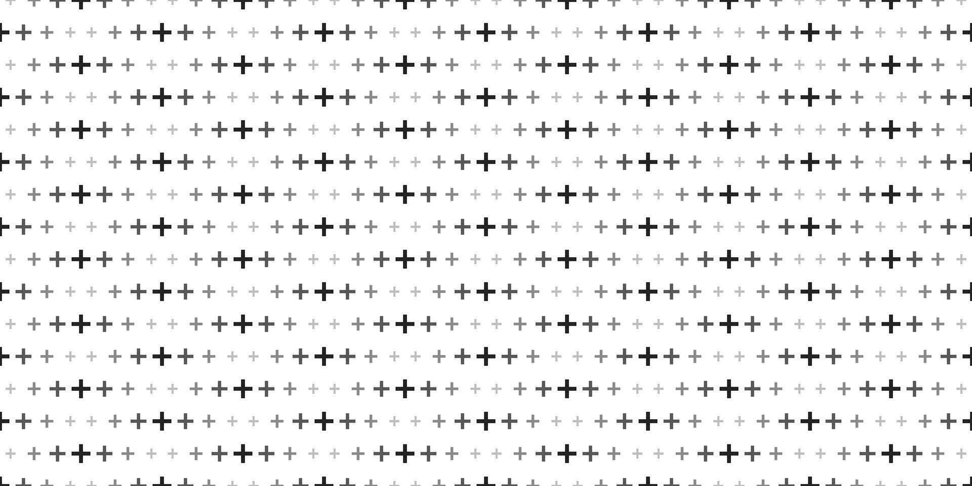 Seamless pattern background with black plus symbol vector
