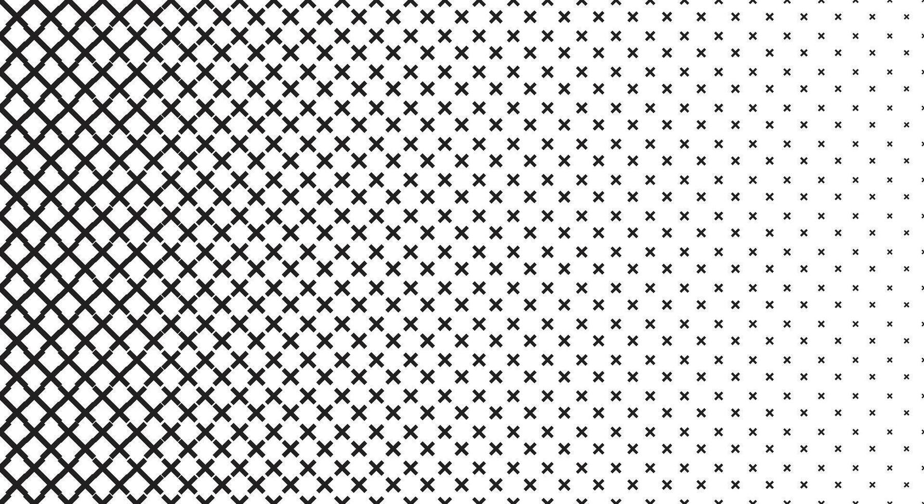 Geometric Pattern with x signs halftone vector