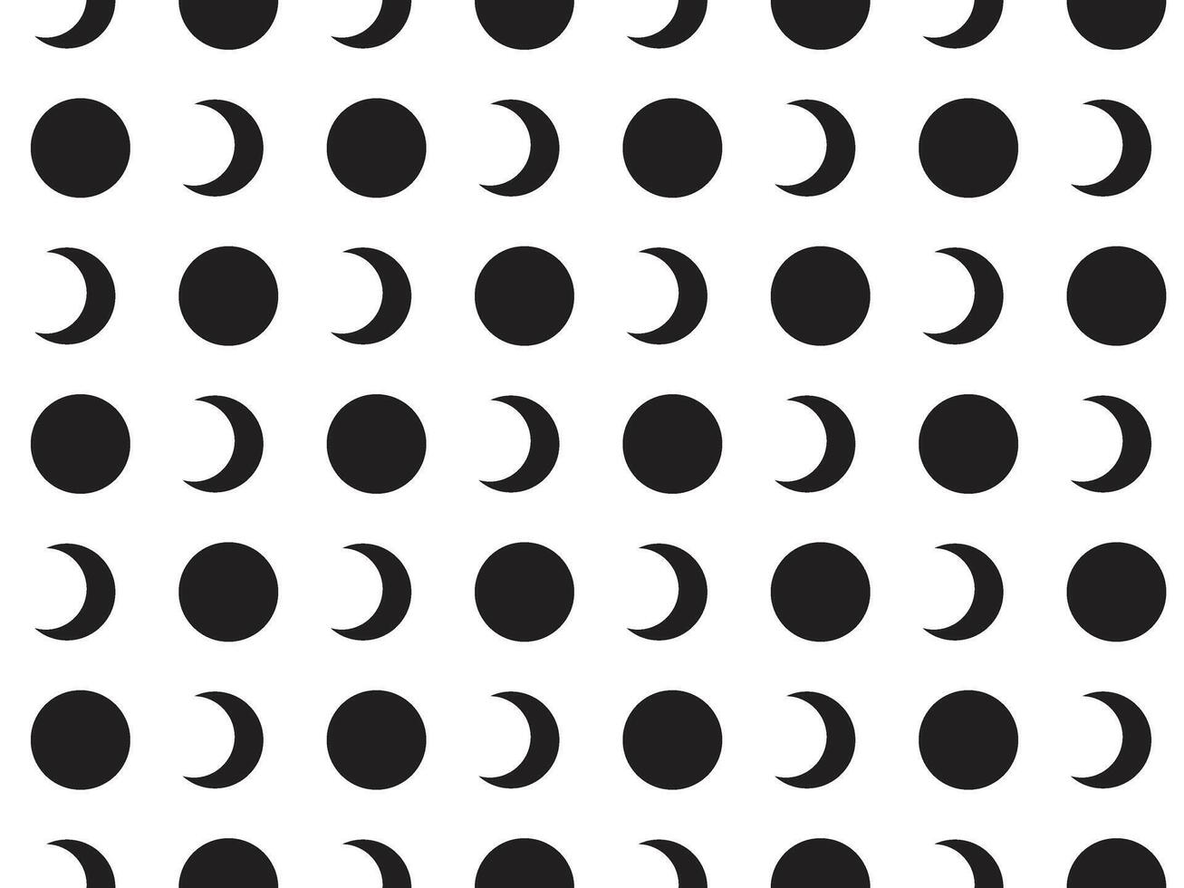 Moon crescent pattern vector