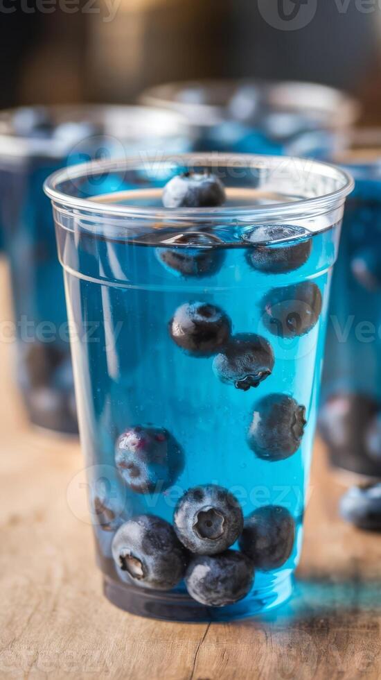 Blueberry jello shots photo