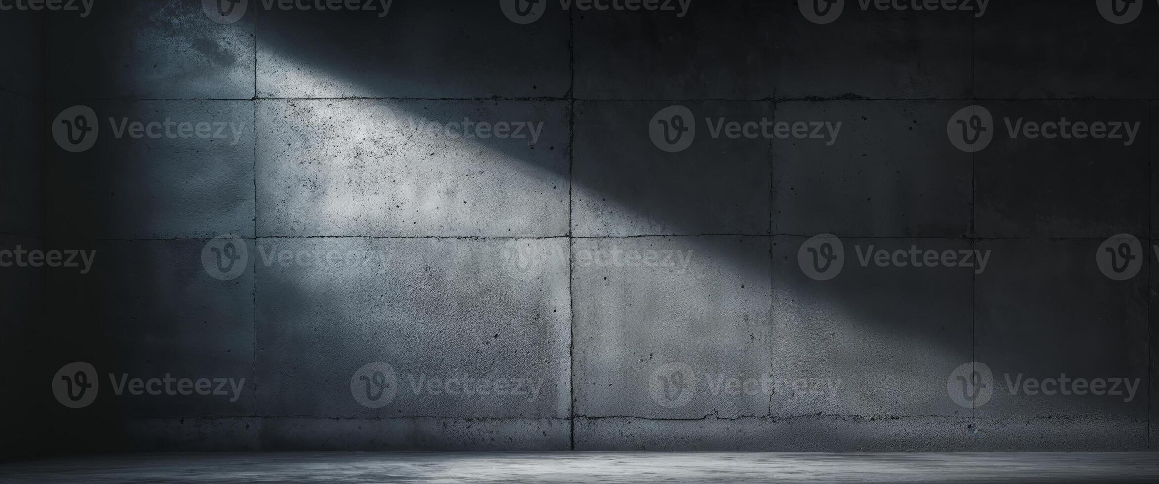 Dark room with concrete wall and light photo