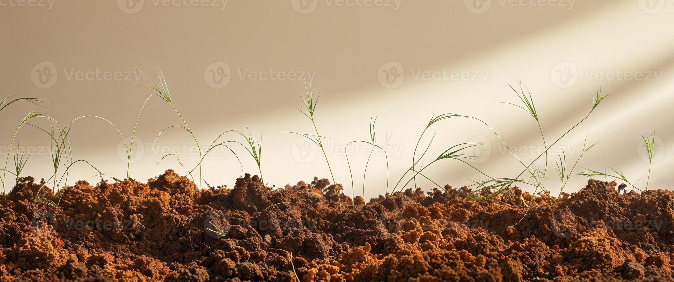 Immerse yourself in vivid world of soil as this captivating scene invites you to feel its texture and forge a profound connection with its intrinsic essence photo