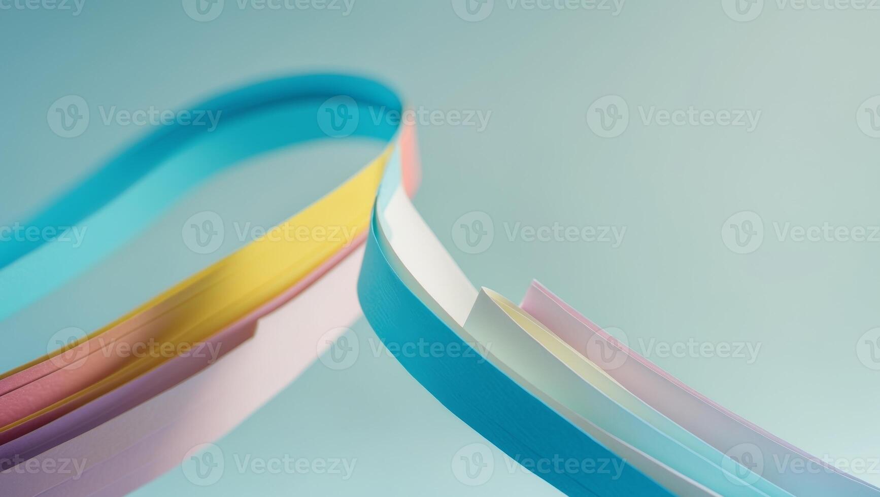 A close up of a rainbow colored ribbon photo
