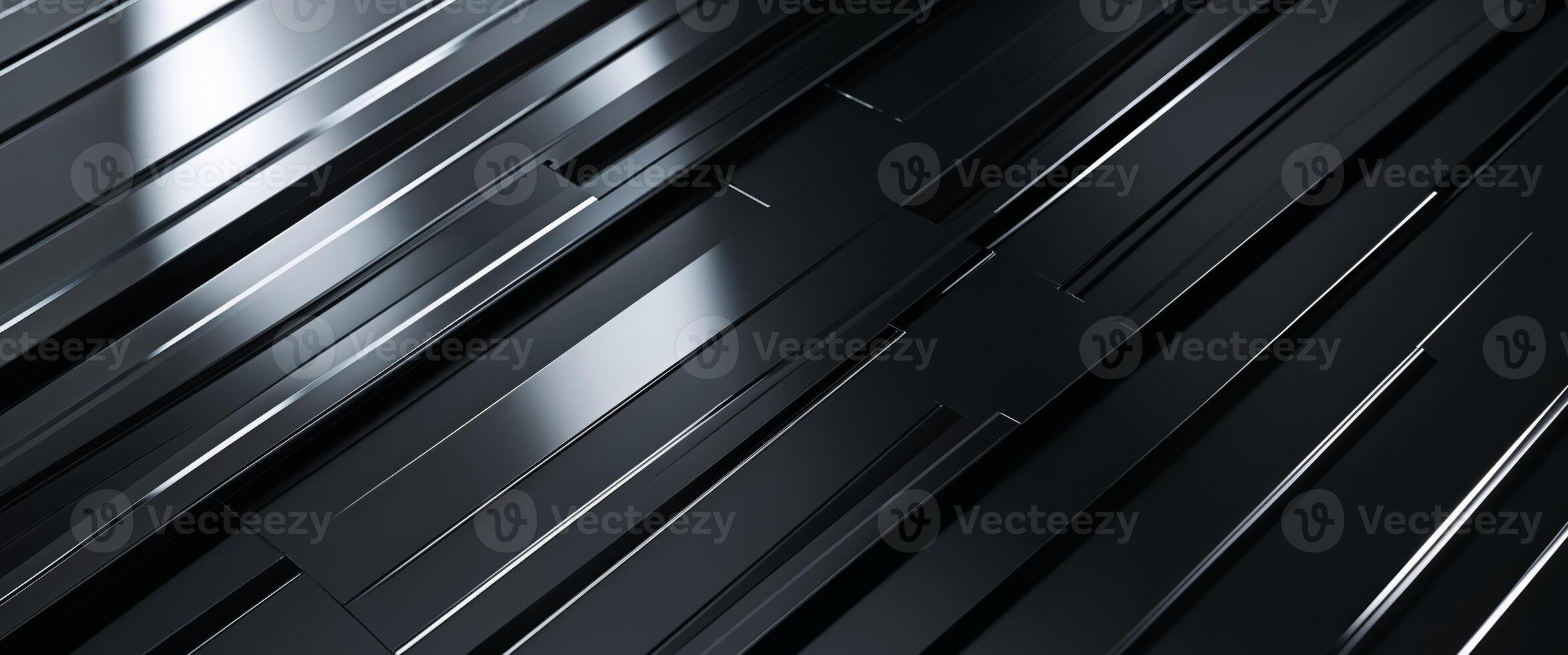 Shiny black metal textures with diagonal lines and reflections photo